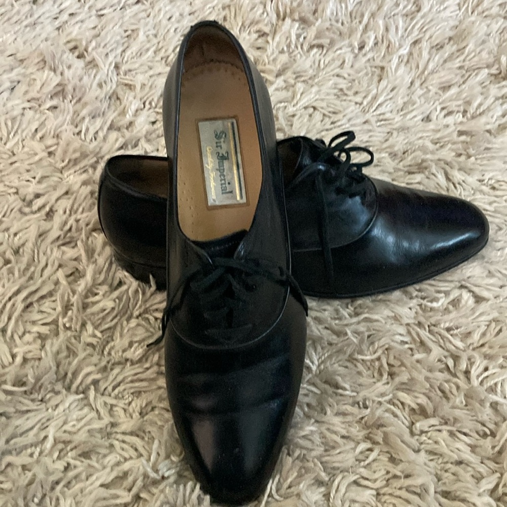 Men's Black Leather Dress Shoes